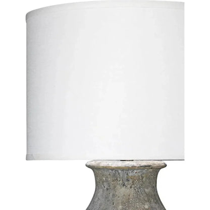 Coastal Style Grey Ceramic Masonry Table Lamp - LOOMLAN - Jamie Young - Table Lamps