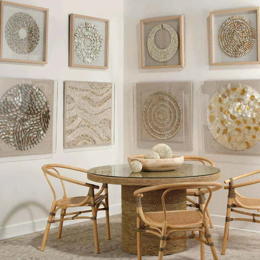 Coastal Style Natural Shells Big Wave Shell Wall Art-Framed Wall Art-Jamie Young-LOOMLAN