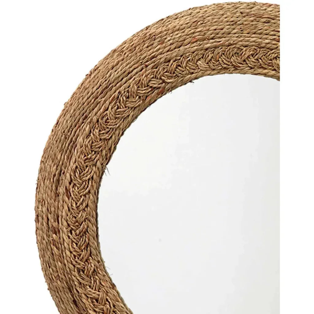 Coastal Style Seagrass Hand - Woven Vertical Wall Mirror - LOOMLAN - Jamie Young - Wall Mirrors