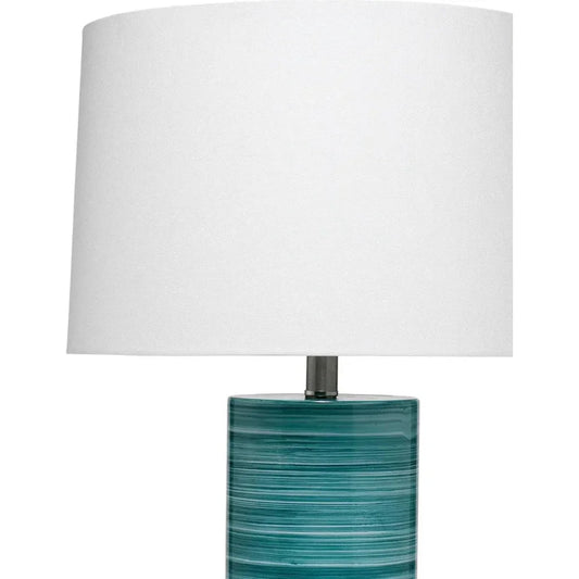Coastal Style Turquoise Glass Casey Table Lamp - LOOMLAN - Jamie Young - Table Lamps