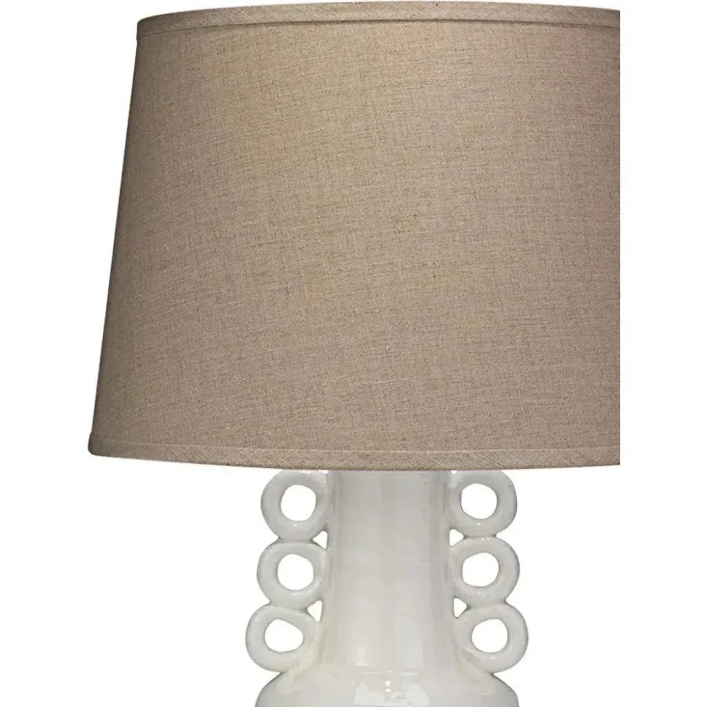 Coastal Style White Ceramic Circus Table Lamp - LOOMLAN - Jamie Young - Table Lamps