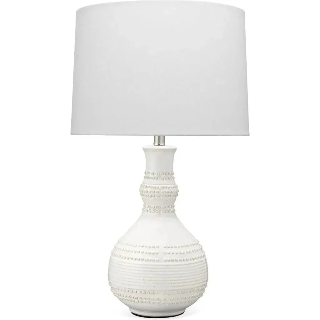 Coastal Style White Ceramic Droplet Table Lamp - LOOMLAN - Jamie Young - Table Lamps