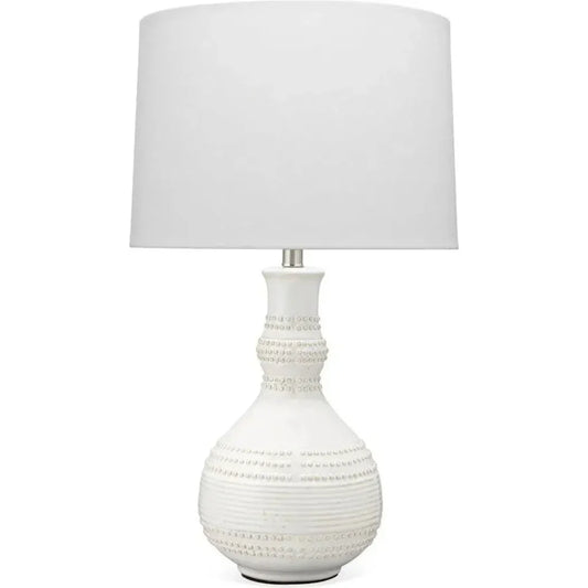 Coastal Style White Ceramic Droplet Table Lamp - LOOMLAN - Jamie Young - Table Lamps