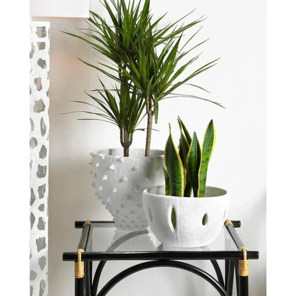 Coastal Style White Ceramic Spike Vase - LOOMLAN - Jamie Young - Vases & Jars