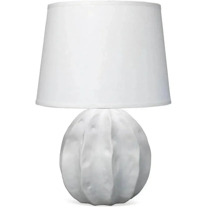 Coastal Style White Ceramic Urchin Table Lamp - LOOMLAN - Jamie Young - Table Lamps