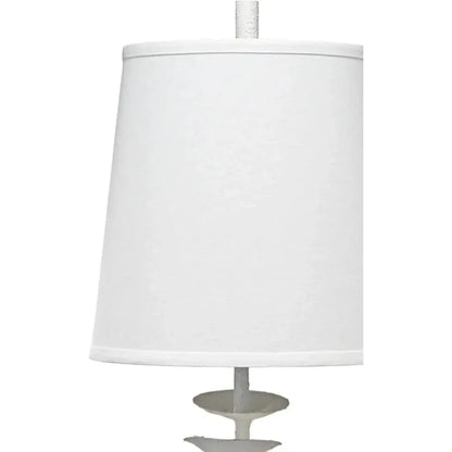 Coastal Style White Gesso Petals Table Lamp - LOOMLAN - Jamie Young - Table Lamps