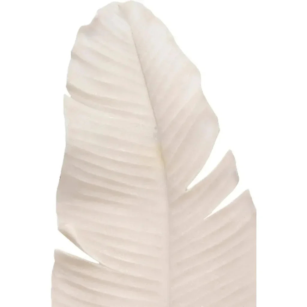 Coastal Style White Polyresin Feather Object - LOOMLAN - Jamie Young - Statues & Sculptures