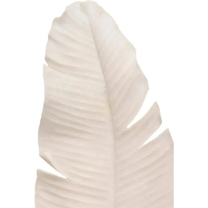 Coastal Style White Polyresin Feather Object - LOOMLAN - Jamie Young - Statues & Sculptures