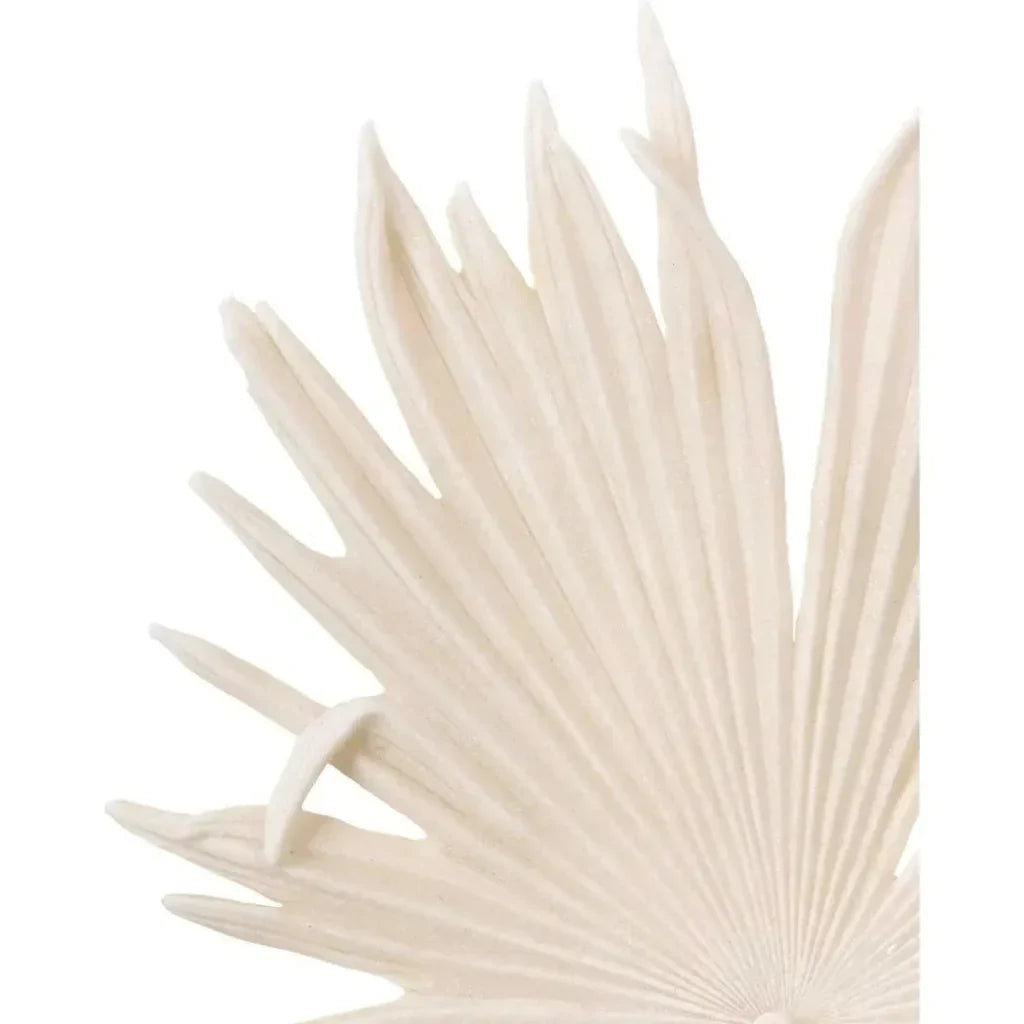 Coastal Style White Polyresin Island Leaf Object - LOOMLAN - Jamie Young - Statues & Sculptures