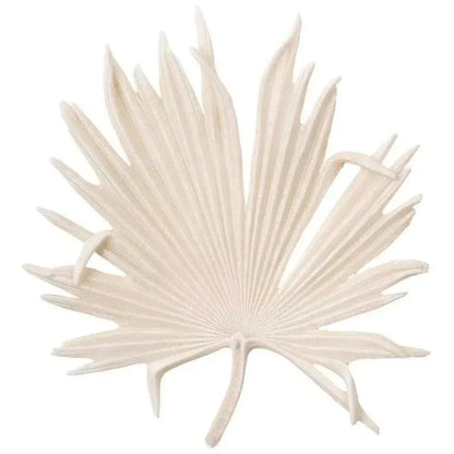 Coastal Style White Polyresin Island Leaf Object - LOOMLAN - Jamie Young - Statues & Sculptures