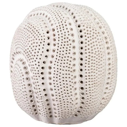 Coastal Style White Porcelain Lunar Sphere - LOOMLAN - Jamie Young - Statues & Sculptures