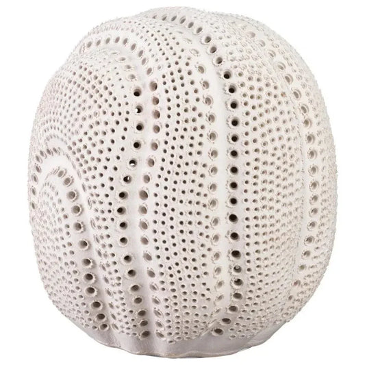 Coastal Style White Porcelain Lunar Sphere - LOOMLAN - Jamie Young - Statues & Sculptures