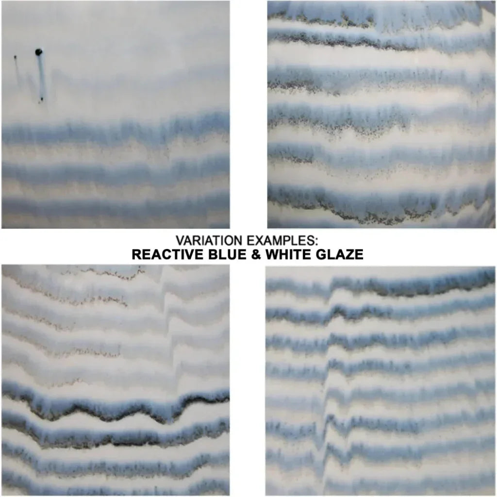 Coastal White/Blue Ceramic Catalina Wave Table Lamp - LOOMLAN - Jamie Young - Table Lamps