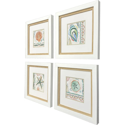 Coastline Green Framed Wall Art 4PC -- view 3