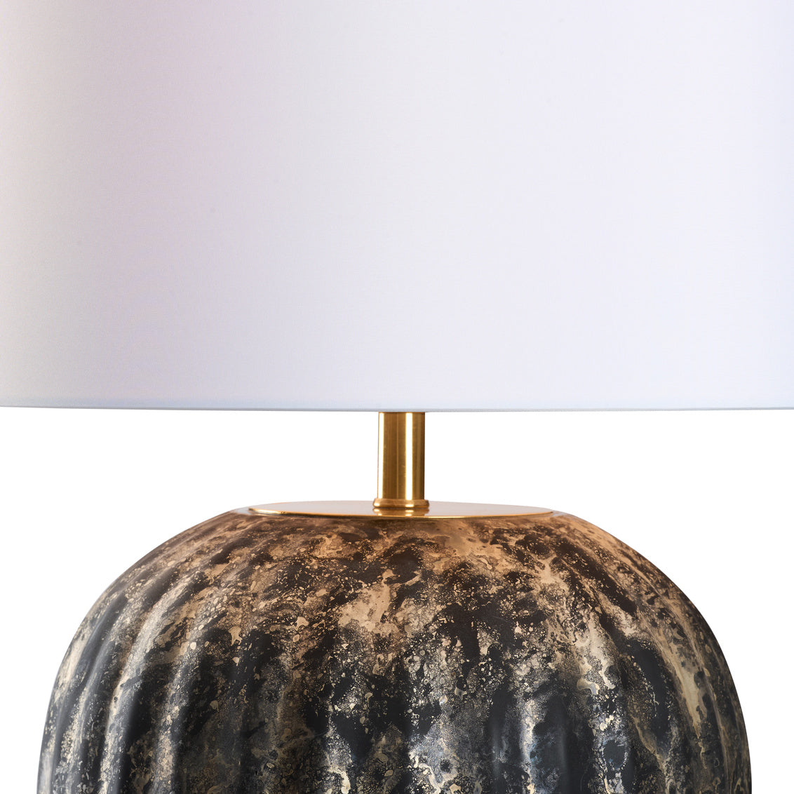 Cobie Mottled Glass Black Table Lamp
