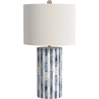Coburn Bone and Iron Blue Table Lamp - LOOMLAN - Bassett Mirror - Table Lamps