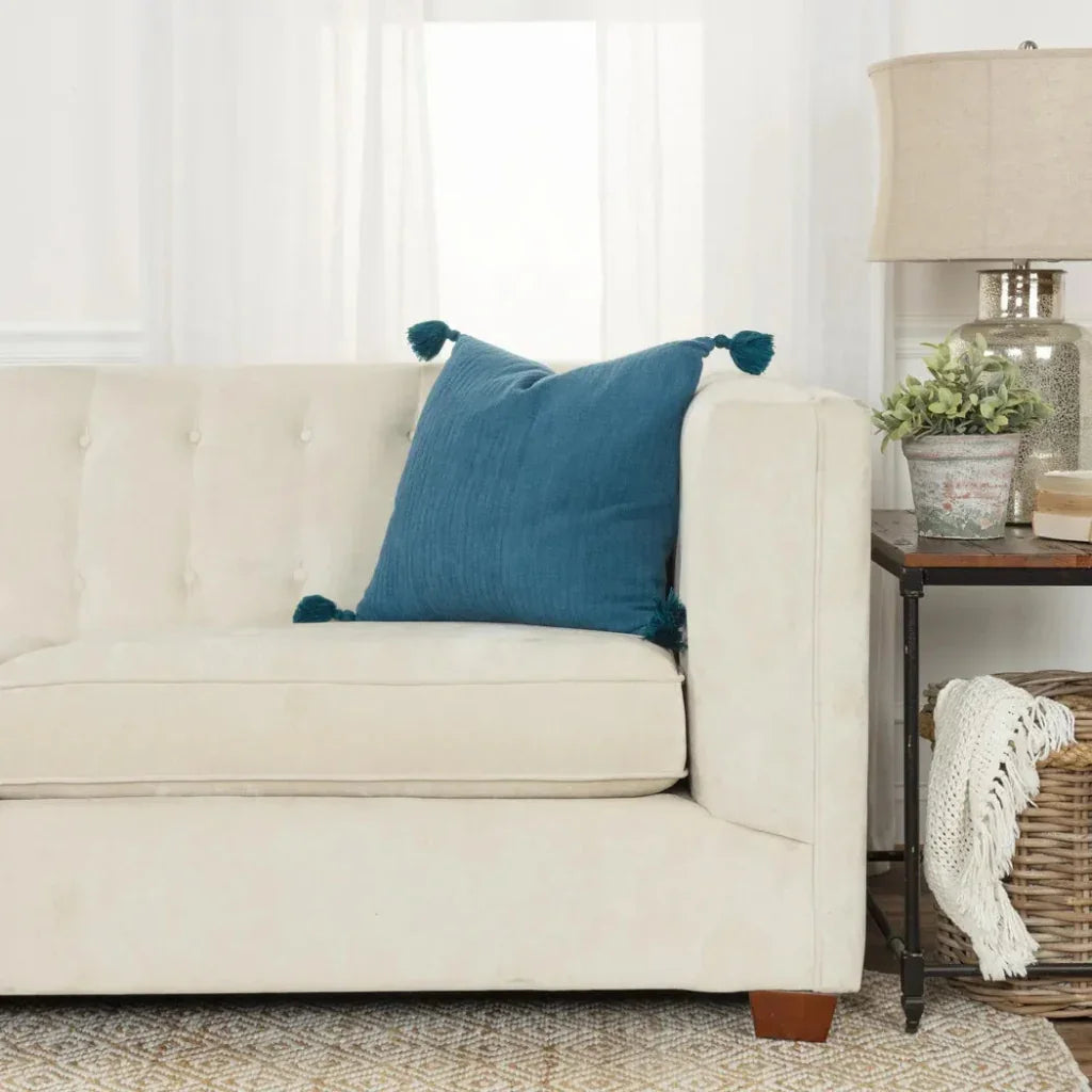 Coco Decorative Pillow For Sofa With Tassels - LOOMLAN - LOOMLAN - Throw Pillows