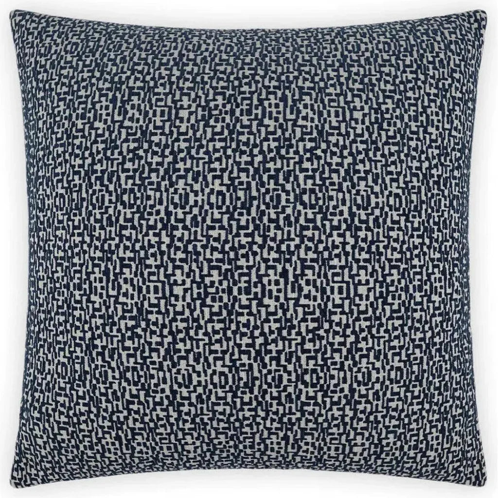 D.V. Kap Code Navy Blue Throw Pillow With Insert