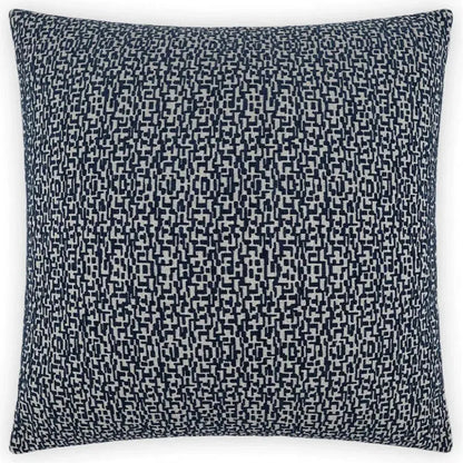 D.V. Kap Code Navy Blue Throw Pillow With Insert