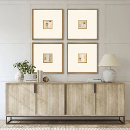 Code Wood Frame Neutral Framed Wall Art 4PC -- view 2