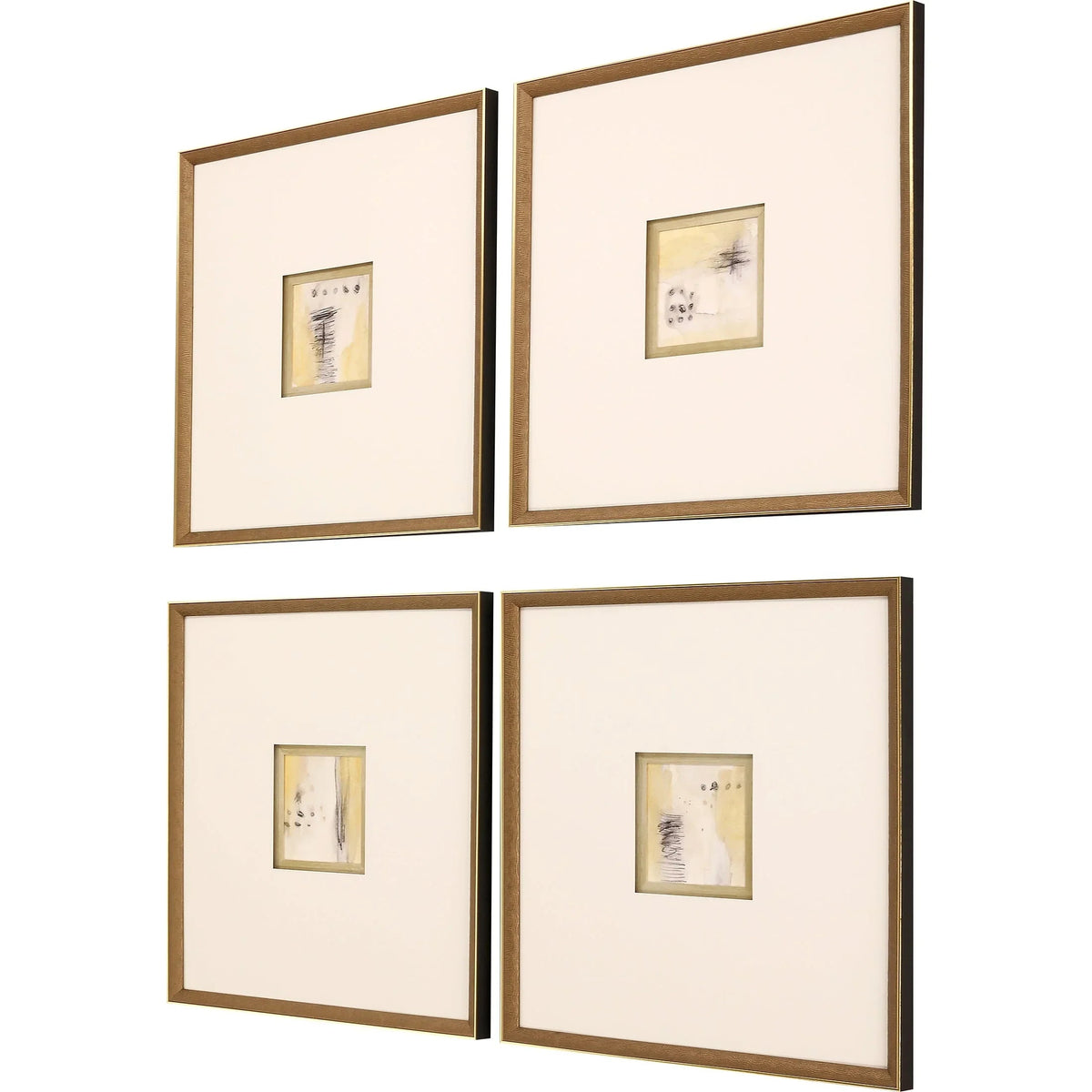 Code Wood Frame Neutral Framed Wall Art 4PC -- view 3