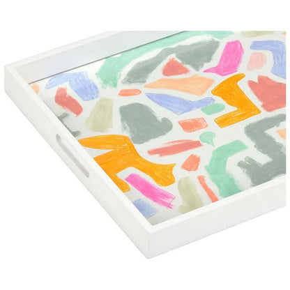 Coloring Hand - Painted Wood Tray - LOOMLAN - Chelsea House - Trays