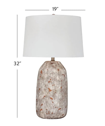 Colter Brown Ceramic Table Lamp - LOOMLAN - Bassett Mirror - Table Lamps