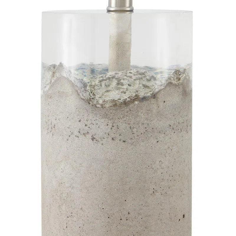 Concrete Clear Black Edfu Table Lamp - LOOMLAN - Currey & Co - Table Lamps