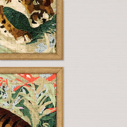 Concrete Jungle Cats Wood Frame Multi Canvas Art 2PC