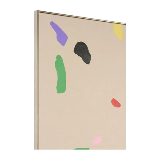 Confetti Hand-Painted Tan Artwork-Framed Wall Art-Chelsea House-LOOMLAN