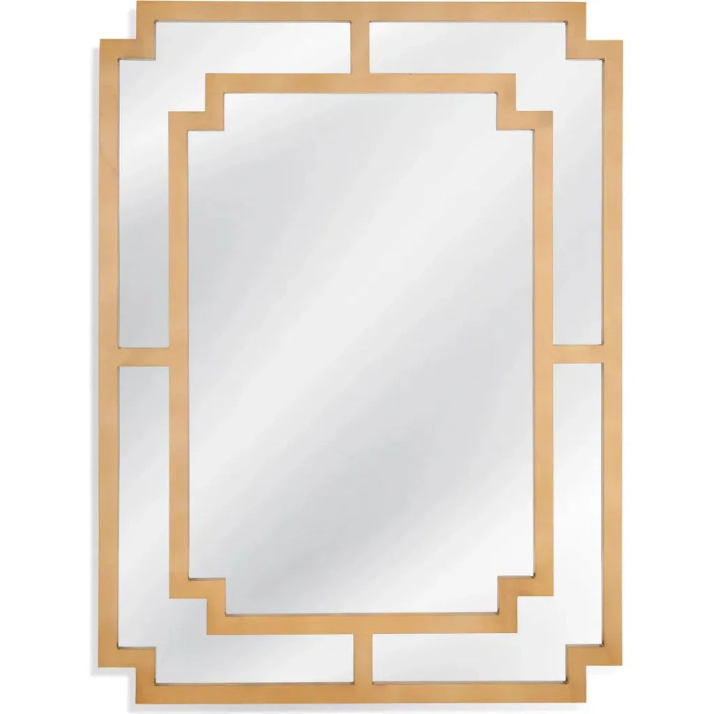 Connor Wood Gold Vertical Wall Mirror - LOOMLAN - Bassett Mirror - Wall Mirrors