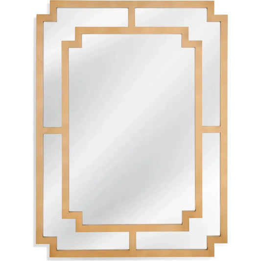 Connor Wood Gold Vertical Wall Mirror - LOOMLAN - Bassett Mirror - Wall Mirrors