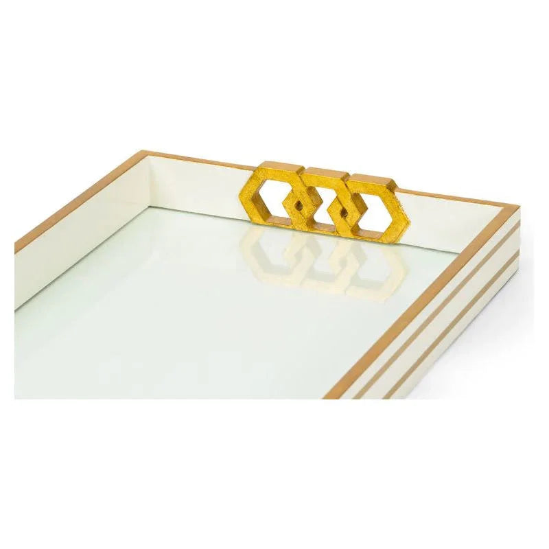 Copas Honeycomb Patterned Serving Tray - LOOMLAN - Chelsea House - Trays