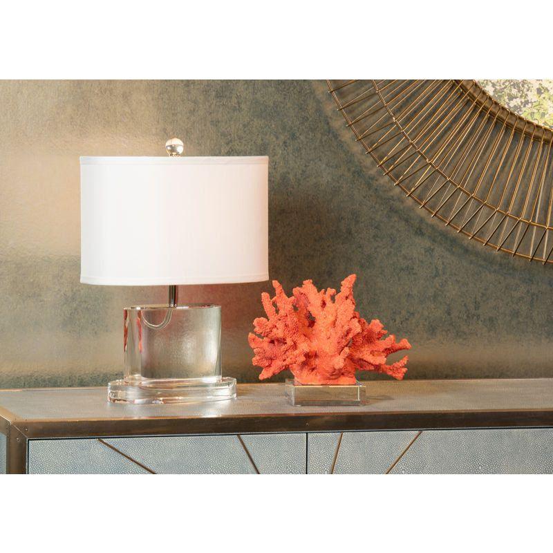 Coral Red Faux Crystal Base Sculpture - LOOMLAN - Wildwood - Statues & Sculptures