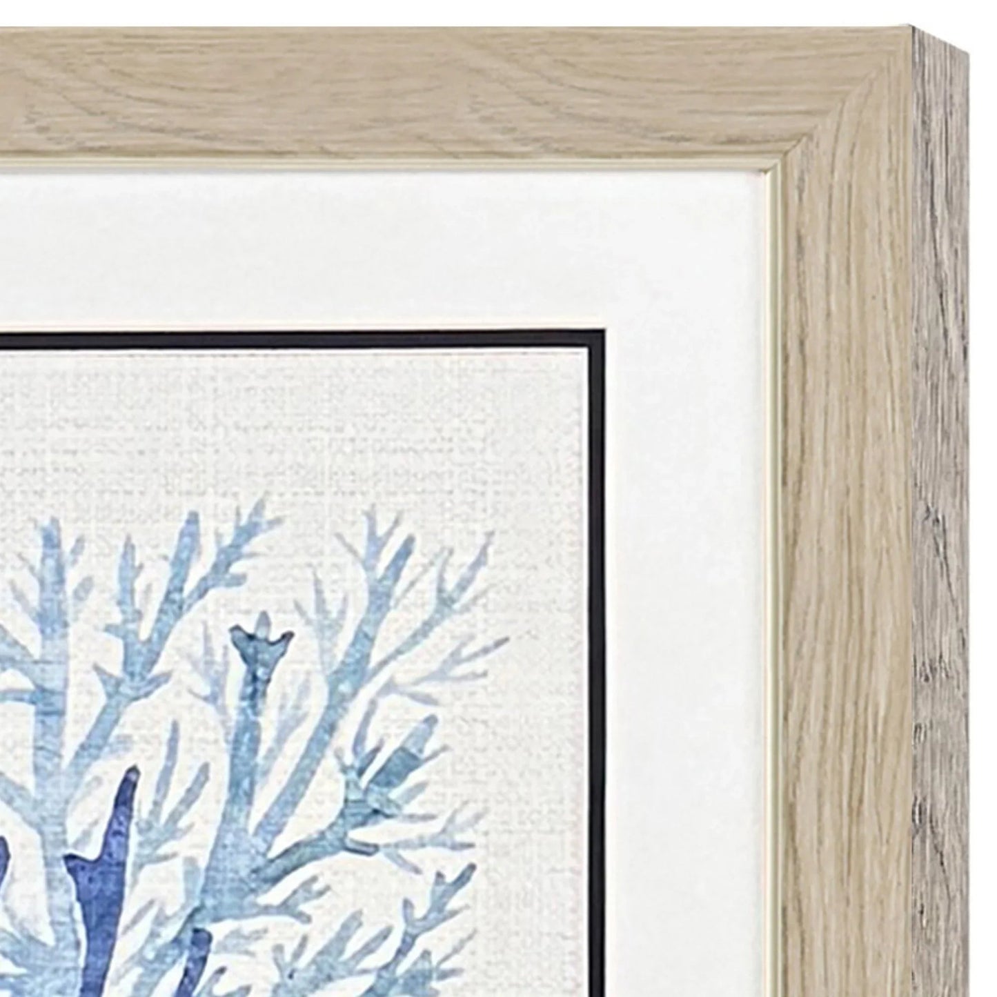 Coral Shades Blue Canvas Art 2PC