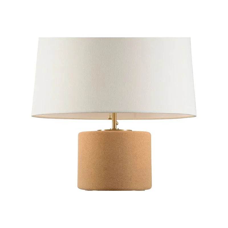 Corsica Natural Cork And Cinched Table Lamp - LOOMLAN - Wildwood - Table Lamps