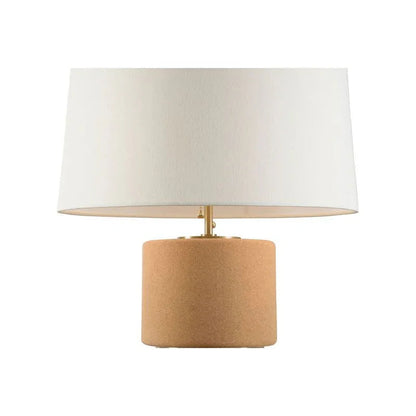 Corsica Natural Cork And Cinched Table Lamp - LOOMLAN - Wildwood - Table Lamps