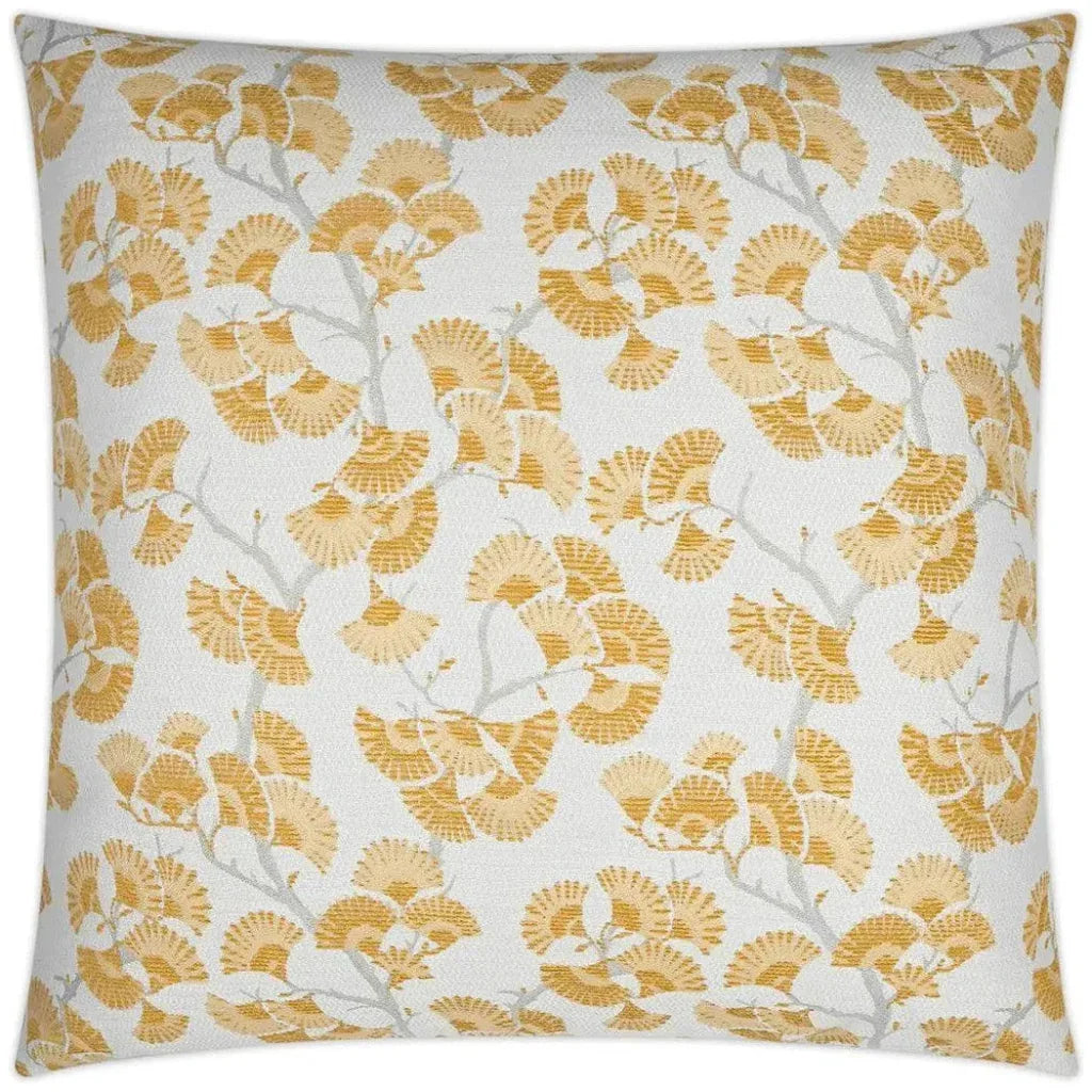 Cortina Lemon Floral Yellow Large Throw Pillow Insert - LOOMLAN - D.V. Kap - Throw Pillows