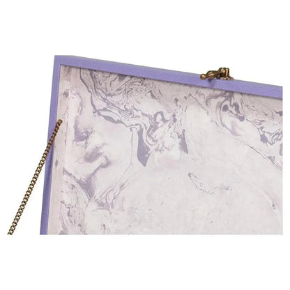 Cosmos Leather & Mdf Purple Nesting Boxes Set of 3 - LOOMLAN - Sarreid - Boxes & Bowls