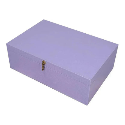 Cosmos Leather & Mdf Purple Nesting Boxes Set of 3 - LOOMLAN - Sarreid - Boxes & Bowls