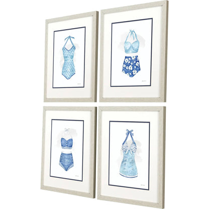 Cottage at the Cape Blue Canvas Art 4PC