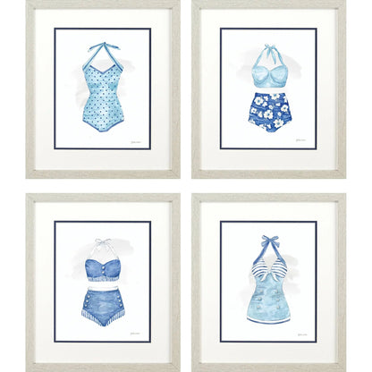 Cottage at the Cape Blue Canvas Art 4PC