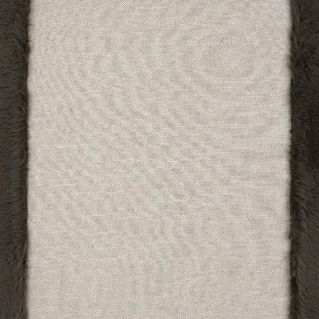 Courchevel Grey Brown Faux Fur Grey Large Throw Pillow - LOOMLAN - D.V. Kap - Throw Pillows