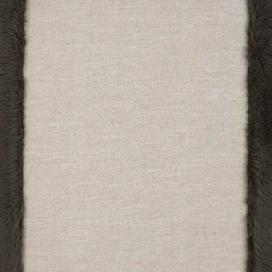 Courchevel Grey Brown Faux Fur Grey Large Throw Pillow - LOOMLAN - D.V. Kap - Throw Pillows