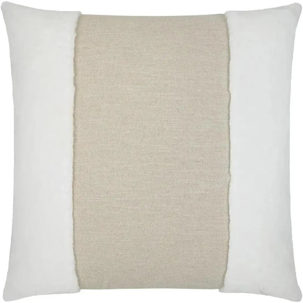 Courchevel Swan Faux Fur White Large Throw Pillow - LOOMLAN - D.V. Kap - Throw Pillows