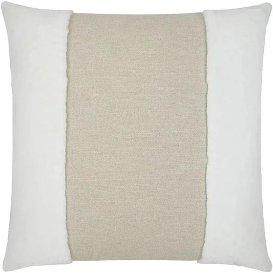 Courchevel Swan Faux Fur White Large Throw Pillow - LOOMLAN - D.V. Kap - Throw Pillows