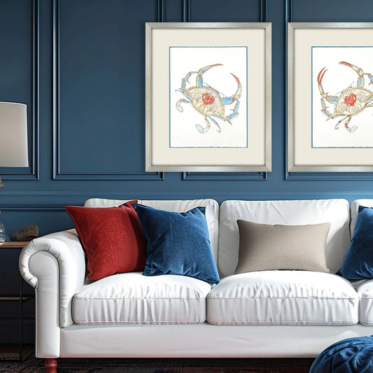 Crab Celebration I Wood Framed Wall Art -- view 2