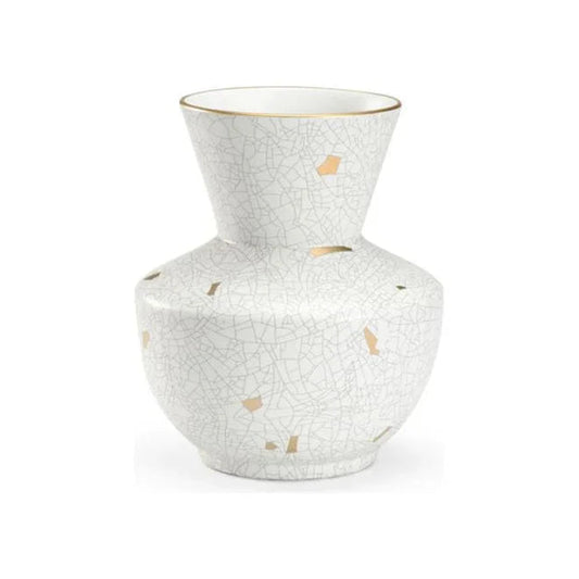 Crackled Cream Flower Vase - LOOMLAN - Chelsea House - Vases & Jars