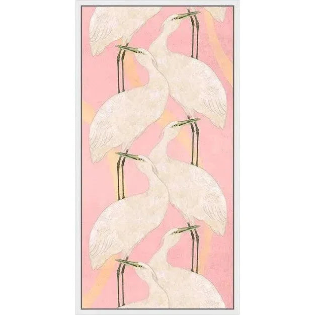 Crane Dance Two Step Artwork d Canvas Floating - LOOMLAN - LOOMLAN - Canvas Art