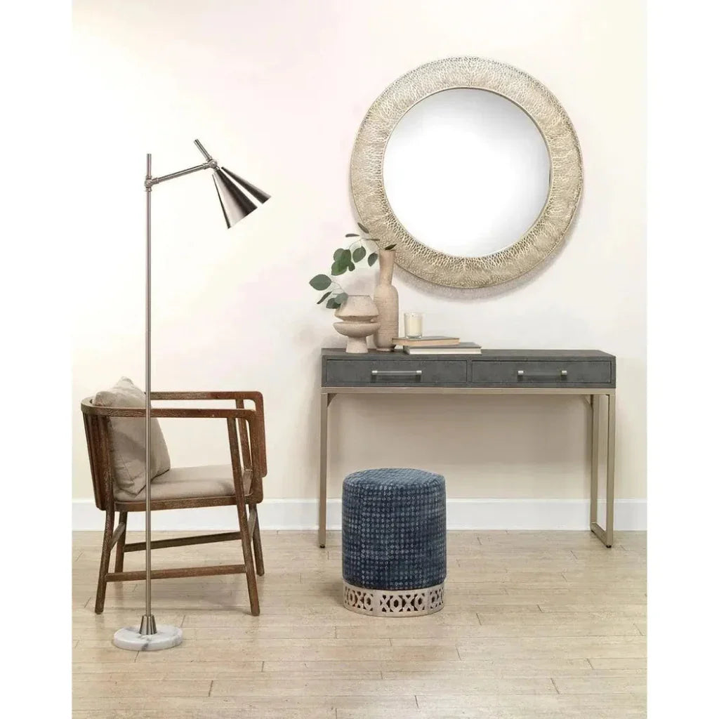 Cream Ceramic Channel Decorative Vase - LOOMLAN - Jamie Young - Vases & Jars